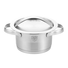 QUEEN SENSE S-Master Modern 304 Aalborg系列附蓋雙耳湯鍋, 1個, 16cm, 單色