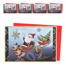 From&To 雪橇聖誕卡片 FS109-3, 混合色, 5個