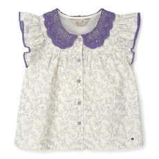 Perimitz 女童透氣紫色花朵罩衫 P2422B390
