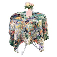 Market Pio 高級油畫花卉桌布, 類型1, 132 x 132 cm