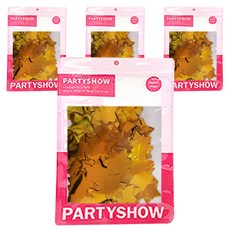 PARTYSHOW SHOW 銀箔星星亮片 2cm 20g, 金色, 4個