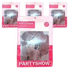 PARTYSHOW SHOW 銀箔圓形亮片 2.5cm 20g, 銀色, 4個