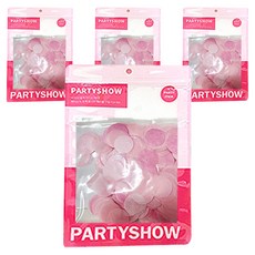 PARTYSHOW SHOW 銀箔圓形亮片 2.5cm 20g, 粉色圖案, 4個