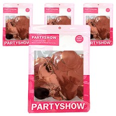 PARTYSHOW SHOW 銀箔圓形亮片 2.5cm 20g, 玫瑰金, 4個