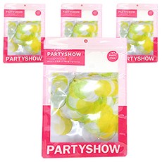 PARTYSHOW SHOW 銀箔圓形亮片 2.5cm 20g, 萊姆圖案, 4個