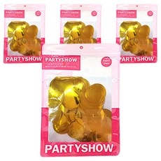 PARTYSHOW SHOW 銀箔圓形亮片 2.5cm 20g, 金色, 4個