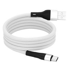 VENTOSA USB Type-A轉Type-C 磁吸高速充電線, 1個, 白色, 1m