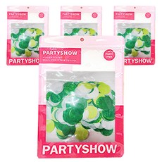 PARTYSHOW SHOW 銀箔圓形亮片 2.5cm 20g, 綠色圖案, 4個