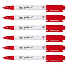 monAmi DECO MARKER 463 紅色, 6色, 6個