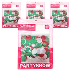 PARTYSHOW SHOW 銀箔圓形亮片 2.5cm 20g, 聖誕, 4個