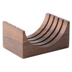 儀家生活館 義式濃縮Espresso分水網51/53/58mm收納座 胡桃木, 原木色, 2個