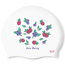 SD7 綜合莓果矽膠泳帽, 1個, 白色