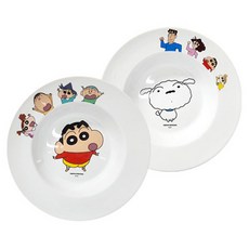 蠟筆小新 義大利麵碗2件組, 1套, 混合色