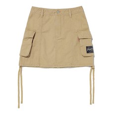 키르시 여성용 피그먼트 스트링 포인트 카고 면 스커트