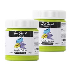 Art Secret 藝術家的秘密 重磅專家級高黏度壓克力顏料 078 萊姆黃, 250ml, 2色