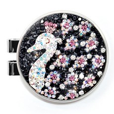 ANYGOLF 水晶動物高爾夫球標, 1個, 06 黑色 + 白色(PCK-10)