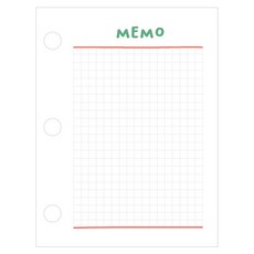 Maket Gamseong 3孔筆記本補充內頁便條紙, 8個, 60入