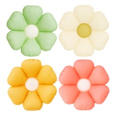 joyparty 雛菊氣球 52cm 4件組, 尤加利, 奶油色, 芥末黃, 玫瑰木色, 1套