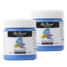 Art Secret 藝術家的秘密 Heavy Body 專家級高黏度壓克力顏料 038 鈷藍色, 250ml, 2色