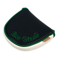 COLLYS GOLF Nice Buddy 柔軟配色磁吸式雙球半月形推桿套, 1個, 黑色