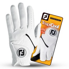 FootJoy 男士 Tropicool 高爾夫手套 左手用, 白色, 1個