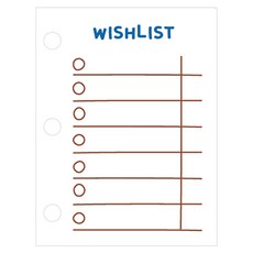 Maket Gamseong 3孔手冊補充內頁 願望清單, 8個, 60入