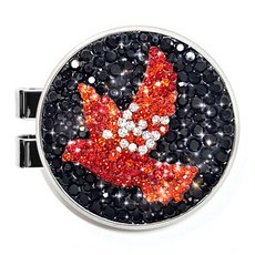 ANYGOLF 水晶動物高爾夫球標, 1個, 05 黑色 + 紅色(DOV-8)