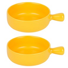 inbloom 陶瓷手柄烤箱微波爐盤, 2個, 黃色