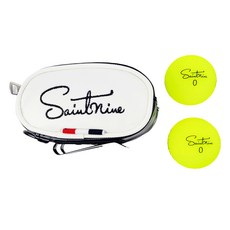 Saintnine 雙拉鍊球標球袋 + Misty高爾夫球2入組, 隨機出貨, 1套