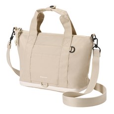 Branden 擴張型迷你斜背包, 01淺米色