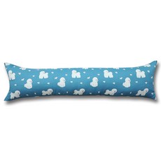 이코니하우스 세미밀크독 일자 바디필로우 커버, 블루