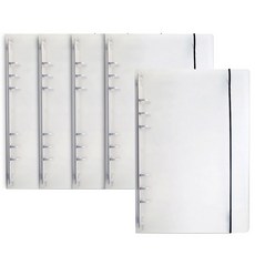 KKOMKKOMI 6暢快 6孔活頁夾 A5 手帳 PP 封套, 混合色, 5個