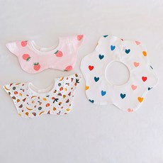 HARAROI 嬰兒圍巾圍兜多彩水果3件套