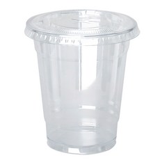 블룸엣홈 페트 일회용 투명컵 + 평뚜껑 세트, 410ml, 25개, 1세트