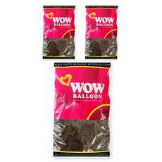 WOW PARTY KOREA Wow Balloon 氣球 13cm 100p, 咖啡色, 3個
