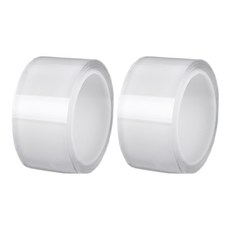 Khohimo 多用途矽膠雙面膠帶 5cm x 3m 4W113, 透明, 2個