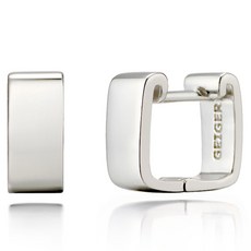 GEIGER 女款 925純銀 獨特 方形 銀針 耳環 GISVEE074