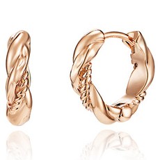 Elle Accessories 女性用 14K 易扣式耳環 gold pin ELGPEE403
