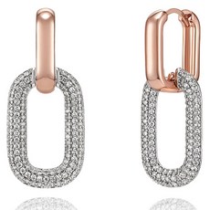 Elle Accessories 女款14K鍍金路易斯雙色易扣式耳環 ELGPEE437