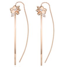 Elle Accessories 女性花朵線條垂墜耳環 ELSPEE337