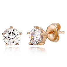 Elle Accessories 女款14K包金皇后點鑽耳環 ELGPEE361