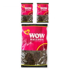 WOW PARTY KOREA Wow Balloon 氣球 30cm 50入, 3個, 咖啡色