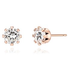 Elle Accessories 女款施華洛世奇 14K金注滿耳環 5mm ELGPEE470