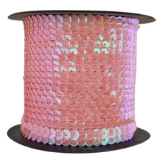 九孔七色閃亮線亮片DIY製作材料, 1捆, 鐳射亮粉色