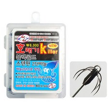 Sea Time GG 釣小管雙層鉤 黑金不鏽鋼, 1個, 1入