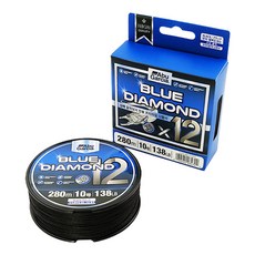 Abu Garcia Blue Diamond 12股編織釣魚線 280m, 1個, 黑色
