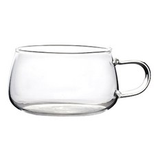 인블룸 내열유리 찻잔 260ml, 투명, 1개