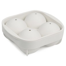 인콕 실리콘 원형 얼음틀 4구, 화이트, 1개