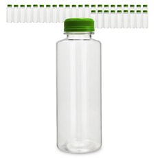 mir 優質透明PET瓶, 32個, 深綠色瓶蓋, 500ml