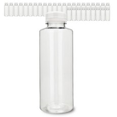 mir 高級透明PET瓶, 32個, 白色瓶蓋, 500ml